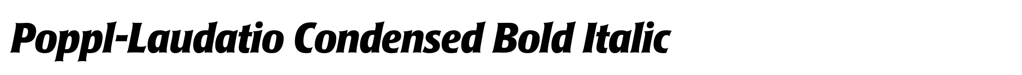 Poppl-Laudatio Condensed Bold Italic image